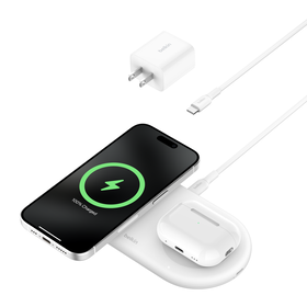 2-in-1 Magnetic Wireless Charging Pad with Qi2 15W